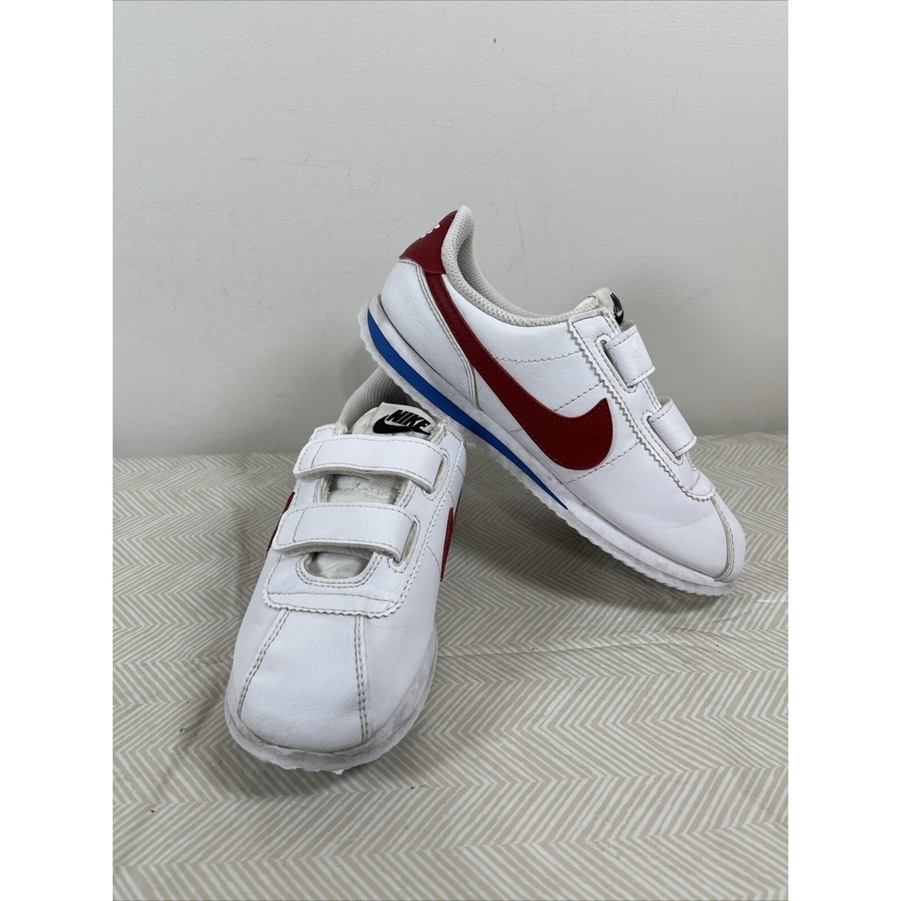 Nike Kids Cortez Basic SL Shoes Sneakers 904767-103 White Sz‎ 13.5 C Forest Gump